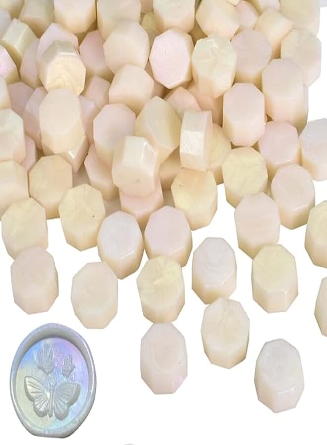 100 Mixed Color Octagonal Wax Seal Beads for Wax Stamps, Letters, Envelopes, Cards, Crafts, Gift Wrapping